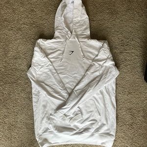 Gymshark white boyfriend training hoodie
